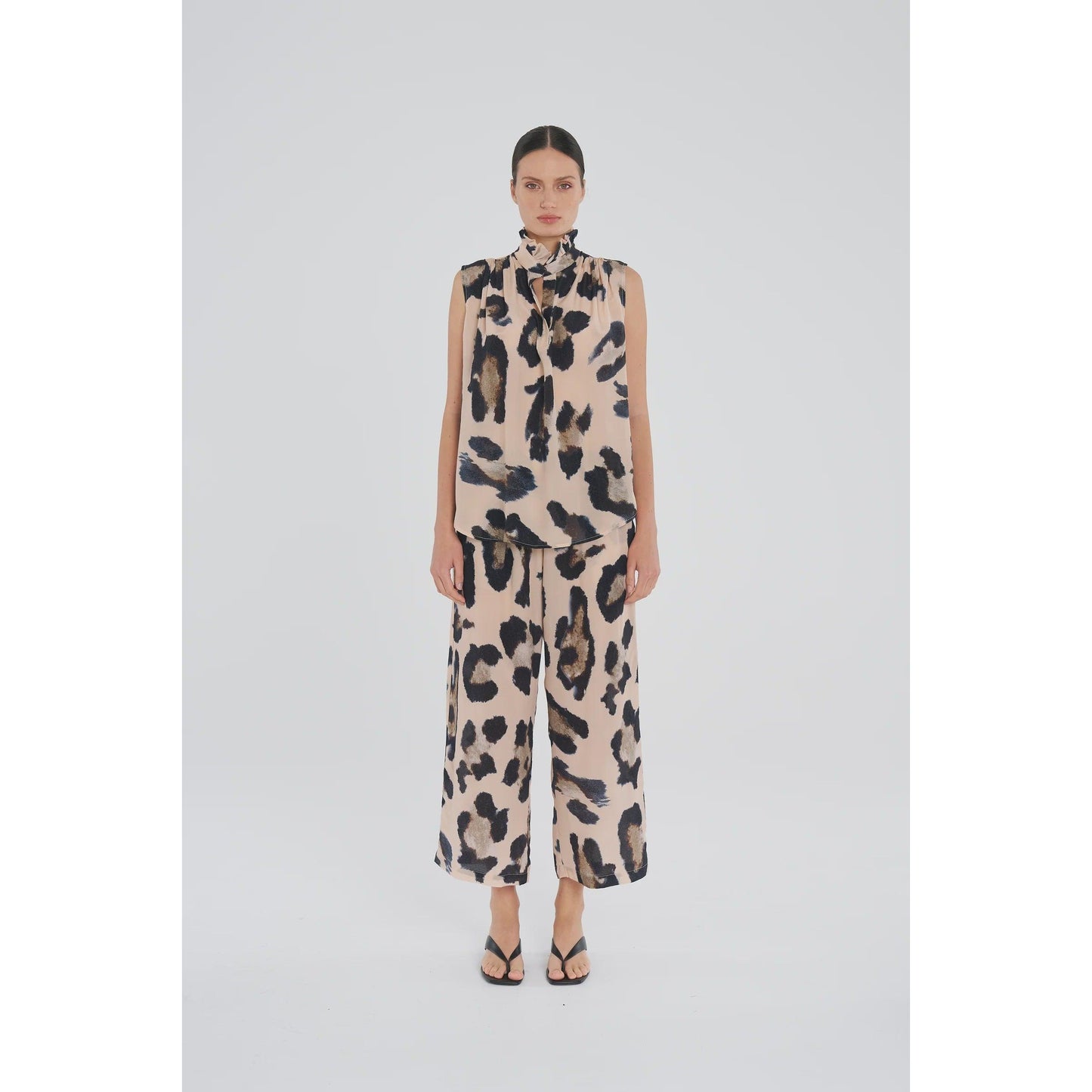 Mela Purdie Frill Neck Tank - Blurr Silk  Mela Purdie Pisces Boutique