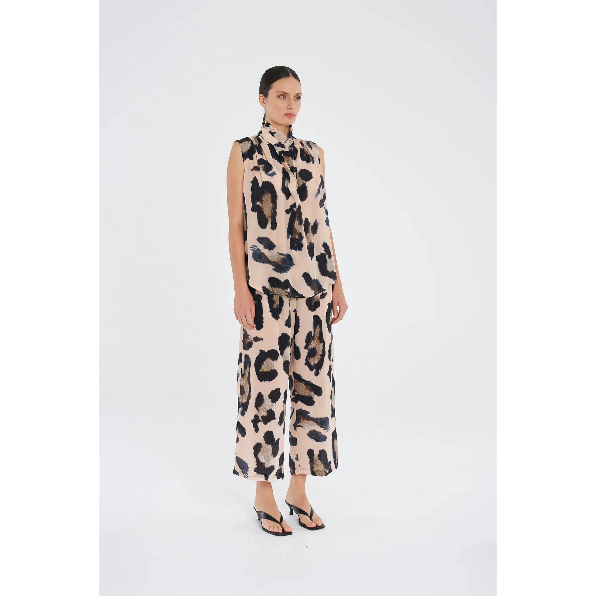 Mela Purdie Frill Neck Tank - Blurr Silk  Mela Purdie Pisces Boutique