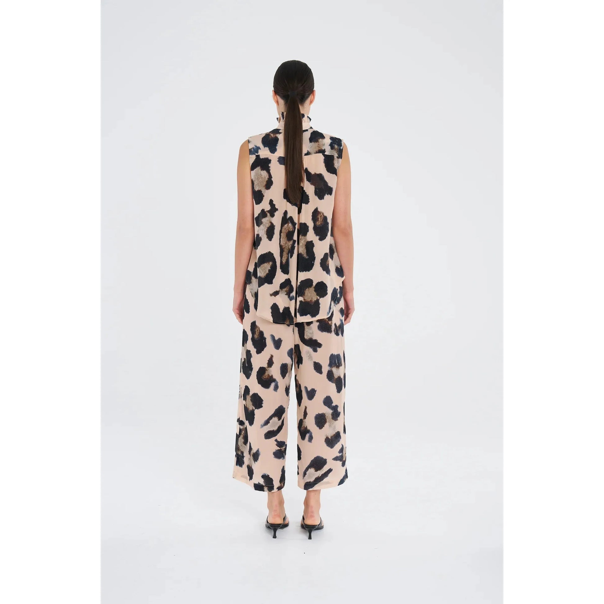 Mela Purdie Frill Neck Tank - Blurr Silk  Mela Purdie Pisces Boutique