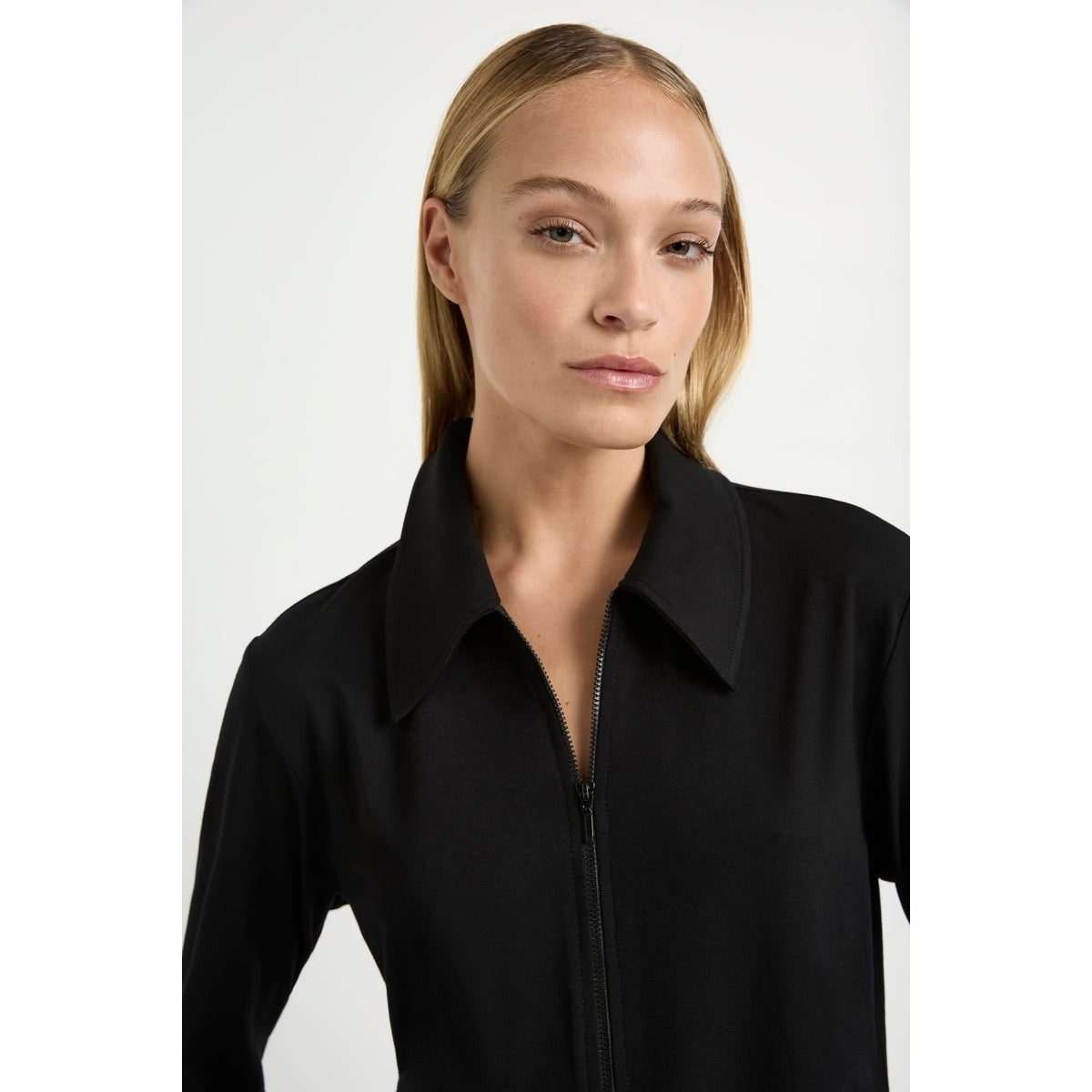 Mela Purdie Zip Collar Sweater - Black