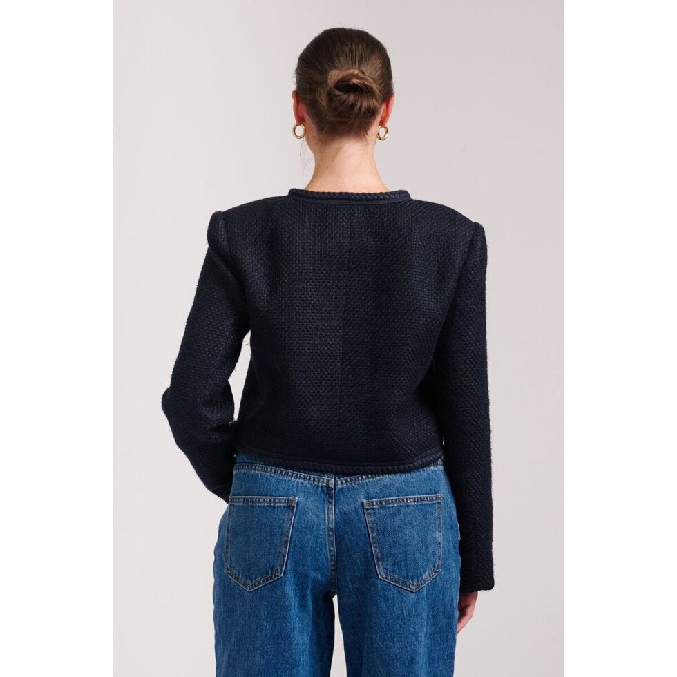 Shirty The Audrey Boucle Jacket - French Navy