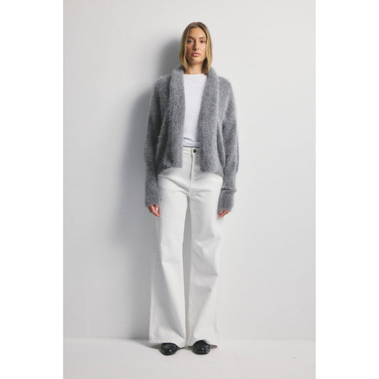 World Of Nomads Zoe Cropped Open Cashmere Cardigan - Charcoal  World Of Nomads Pisces Boutique