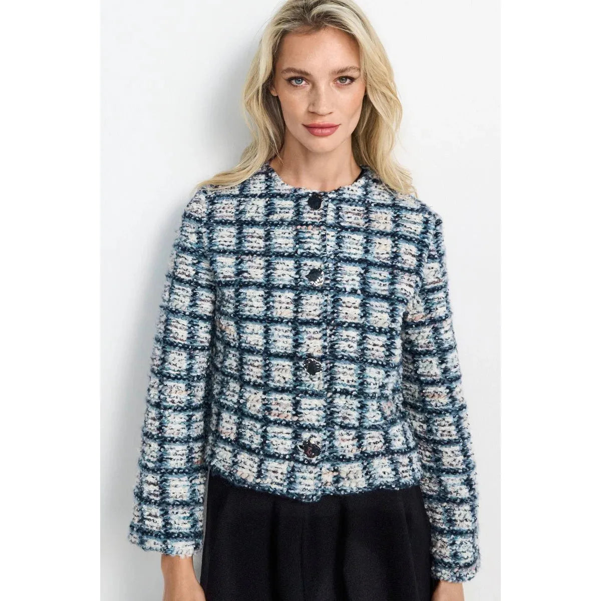 Rich & Royal Boucla Jacket - Ocean Blue