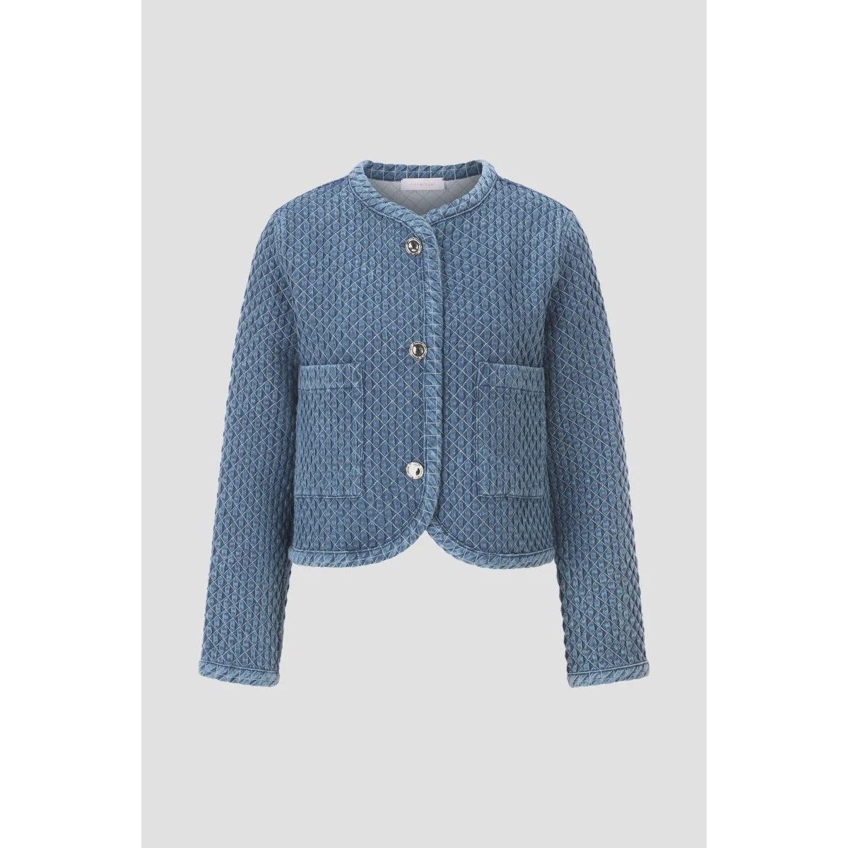 Rich & Royal Quilted Denim Jacket - Denim Blue