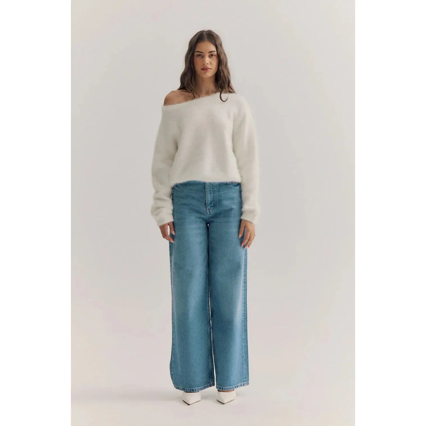 World of Nomads Stella Cashmere Boat Neck Knit - Snow  World Of Nomads Pisces Boutique