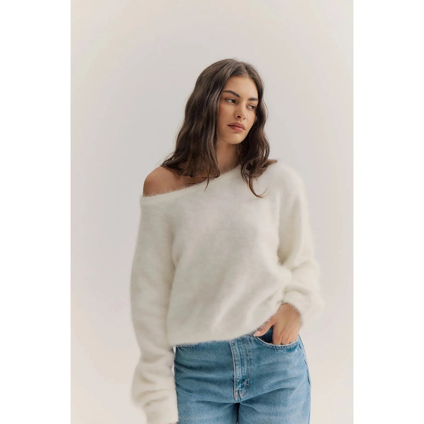 World of Nomads Stella Cashmere Boat Neck Knit - Snow  World Of Nomads Pisces Boutique