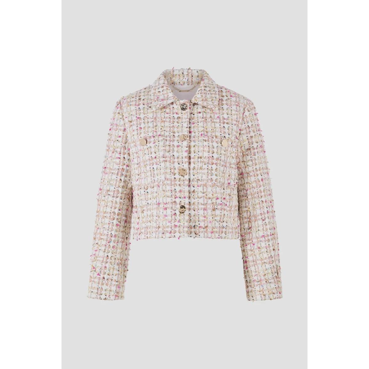 Rich & Royal Short Boucle Jacket - Pearl