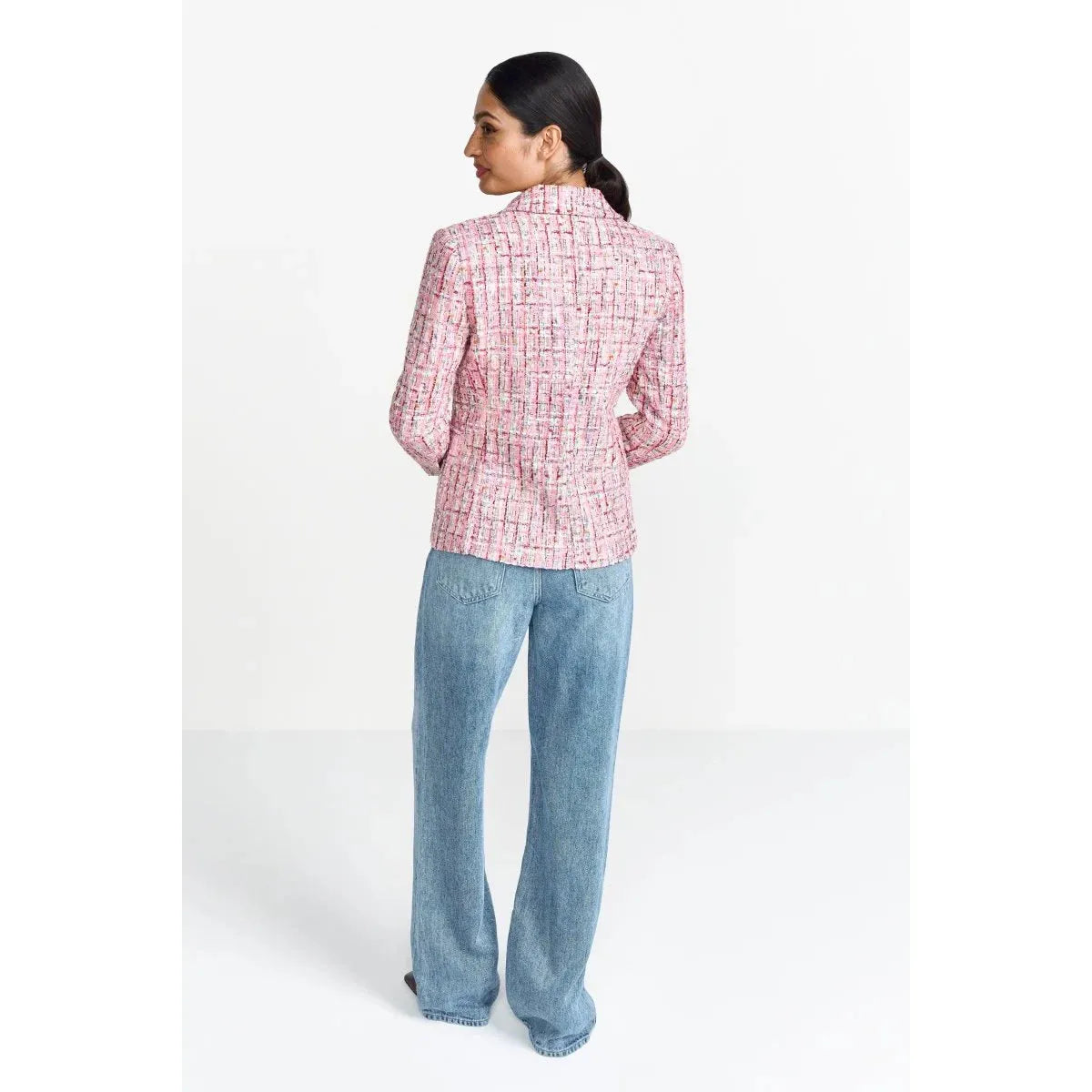 Rich & Royal Boucle Jacket - Bubblegum Pink