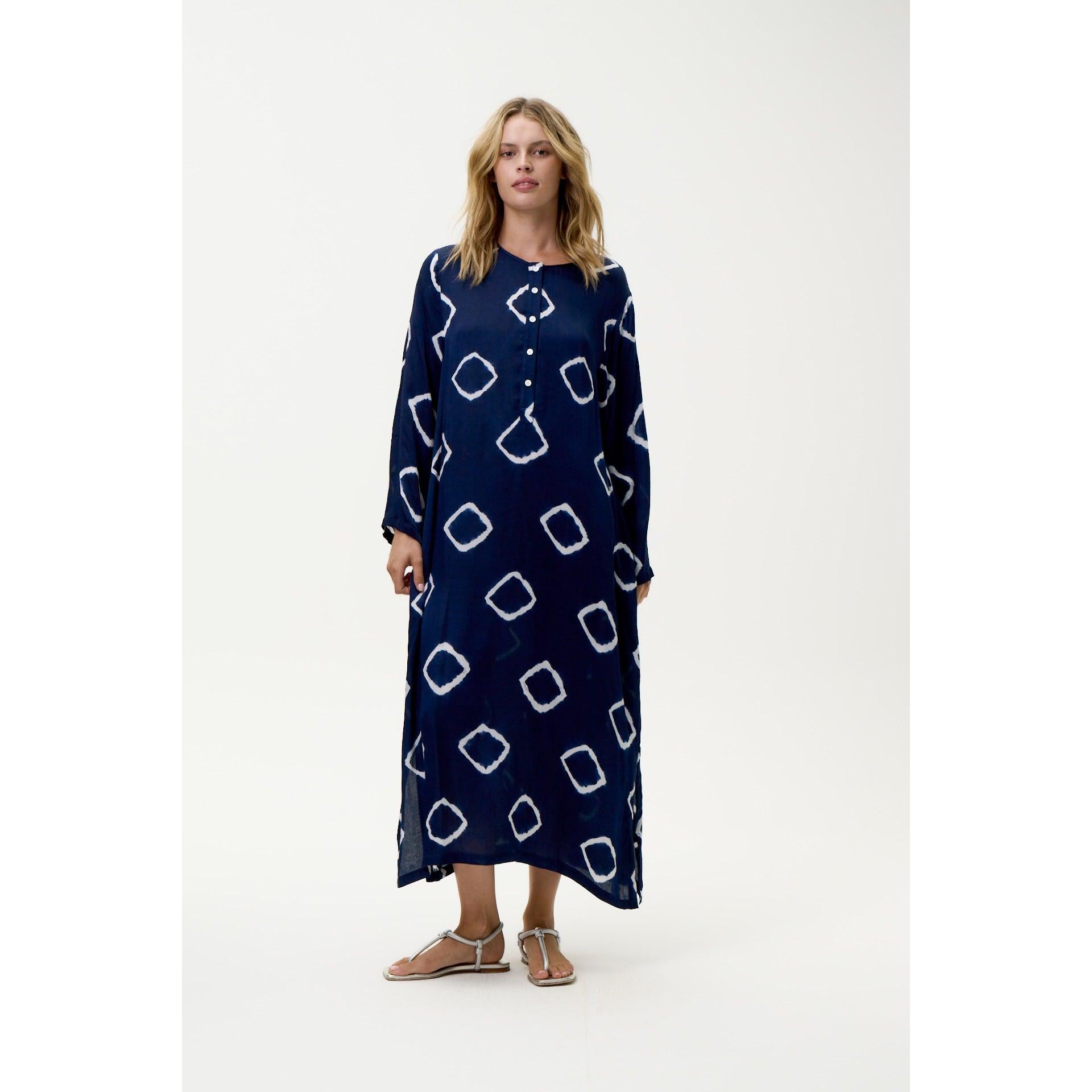 One Season Llew Maxi - Atlas - Cupro - Navy  One Season Pisces Boutique