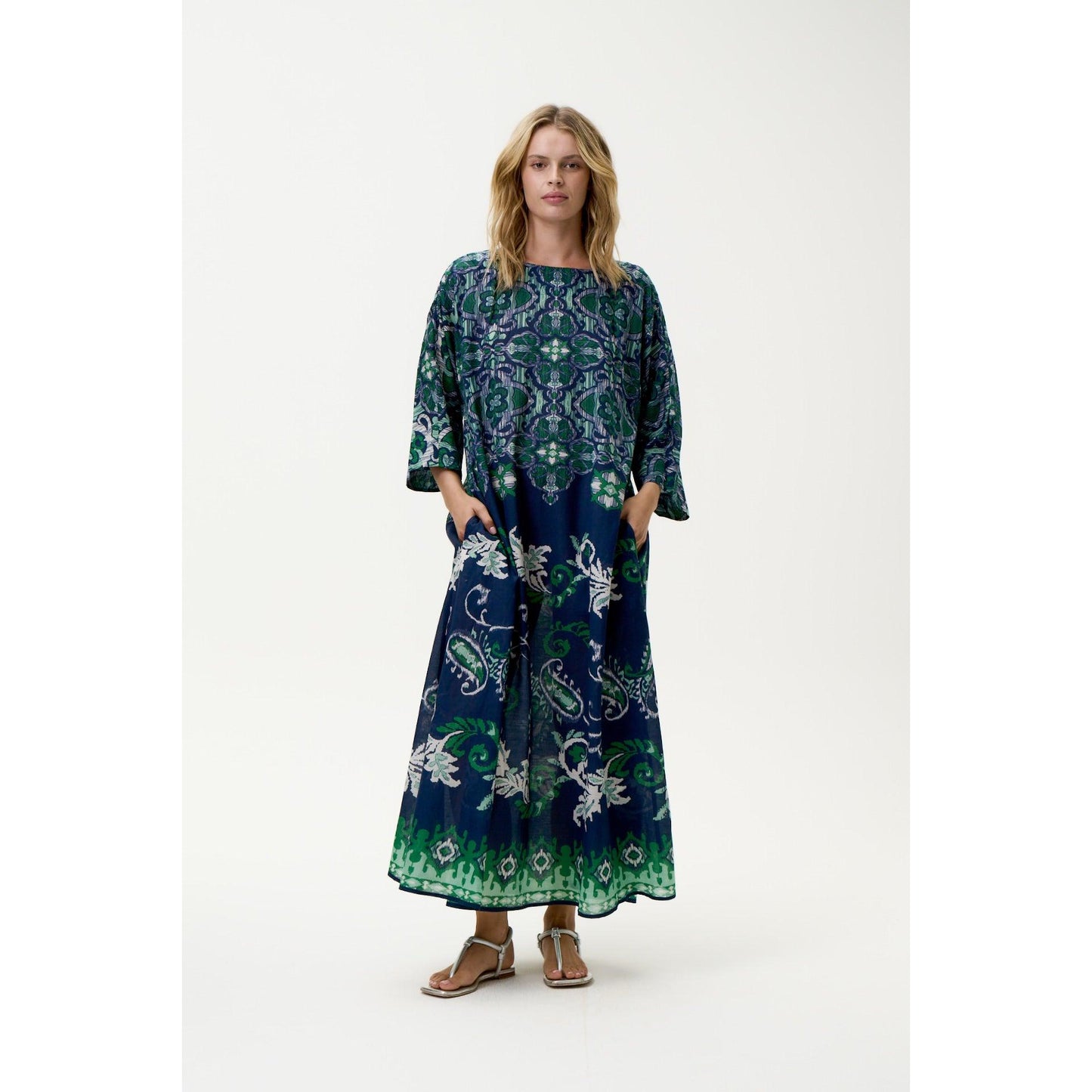 One Season Jackie Print-Isola-Sushi Voile-Navy/Green  One Season Pisces Boutique
