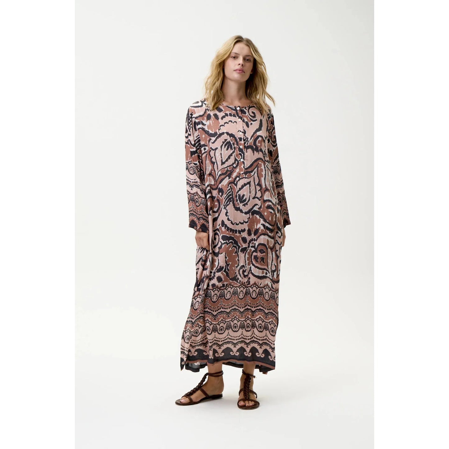 One Season Llew Maxi-Valencia-Cupro-Mocha  One Season Pisces Boutique
