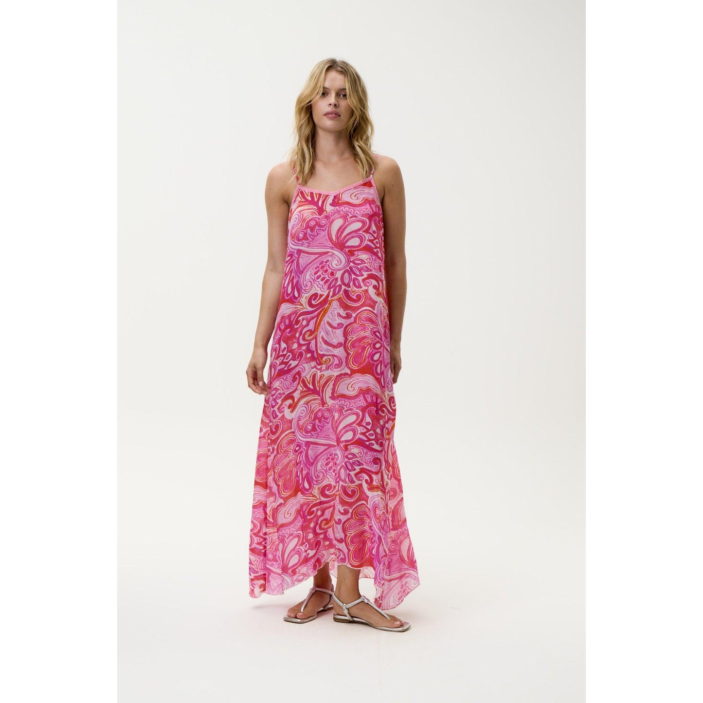 One Season - Antoinette Slip - Merida - Viscose - Pink Swirl  One Season Pisces Boutique