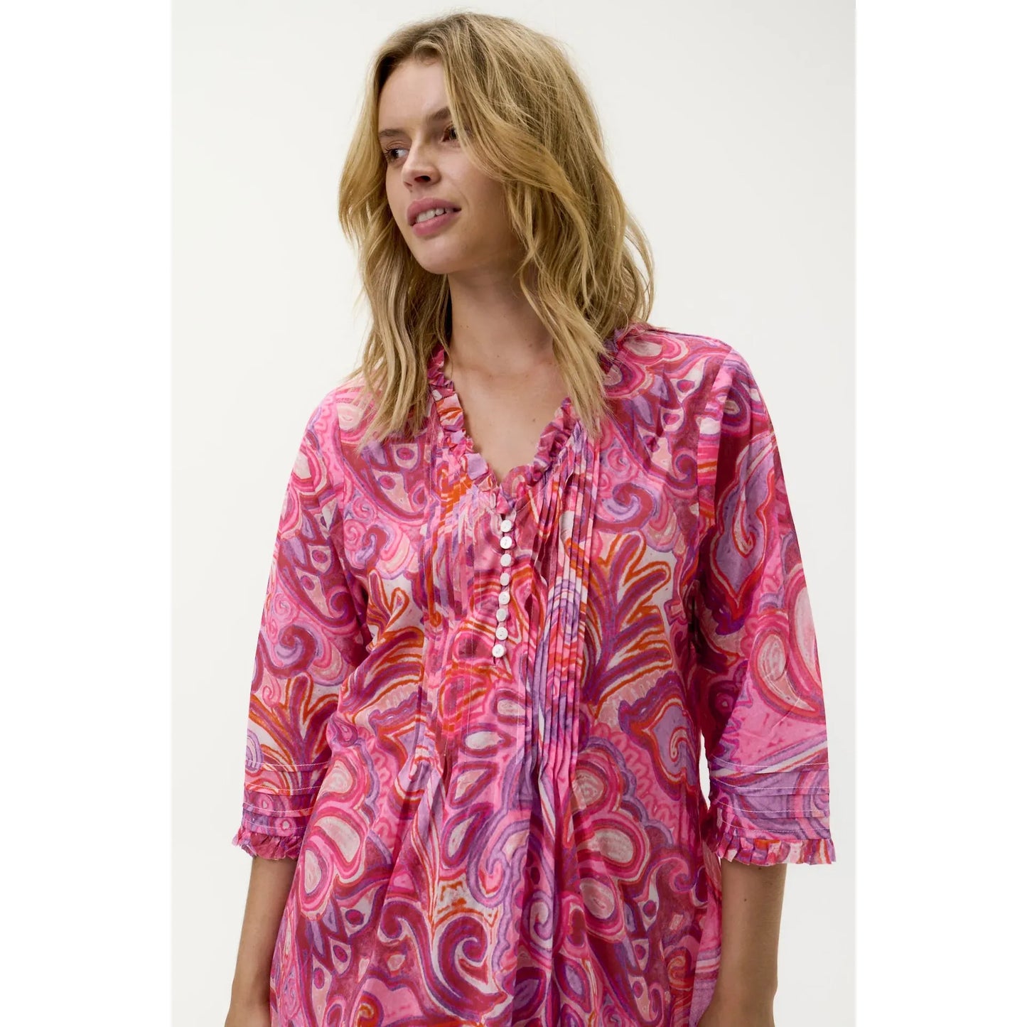 One Season Long Poppy - Merida - Cotton - Pink Swirl  One Season Pisces Boutique