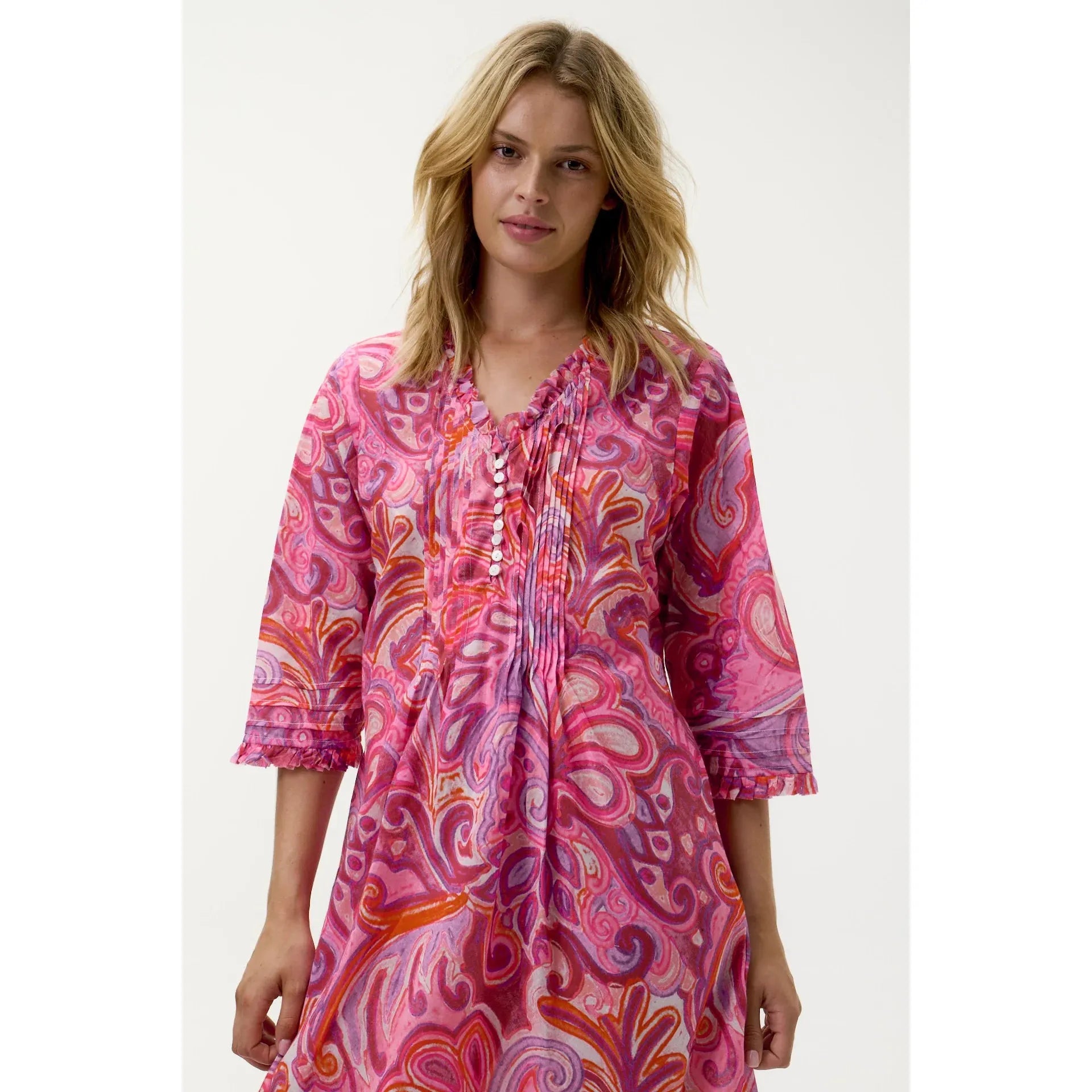 One Season Long Poppy - Merida - Cotton - Pink Swirl  One Season Pisces Boutique