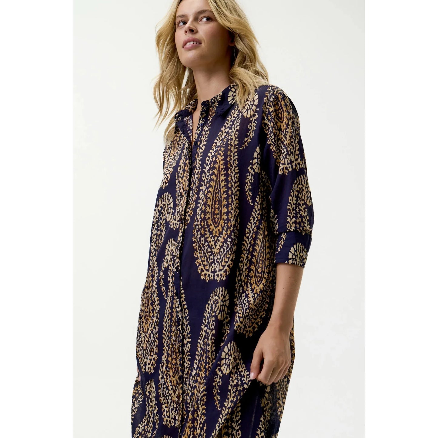 One Season Daisy - Provence - Cotton - Navy Paisley