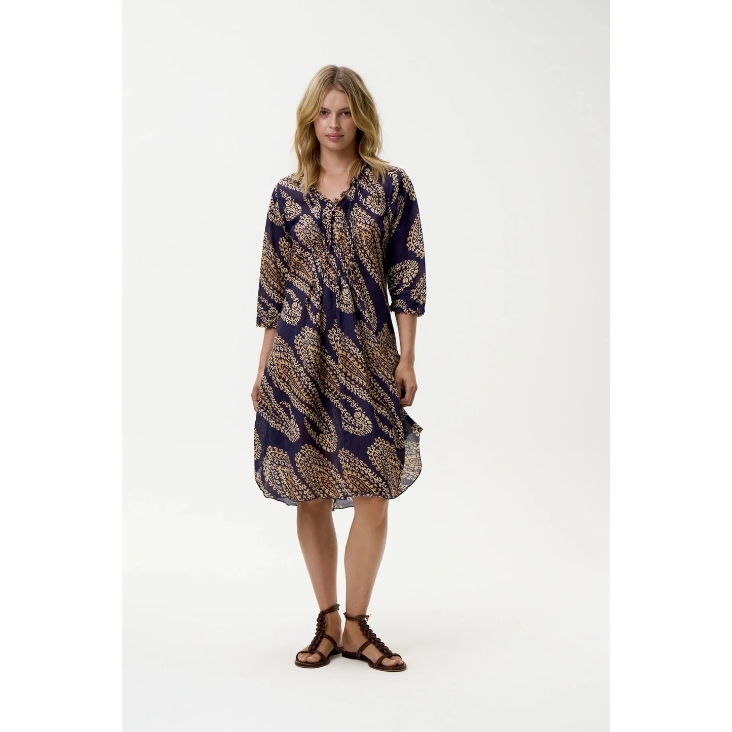 One Season Middy Poppy - Provence - Cotton - Navy Paisley