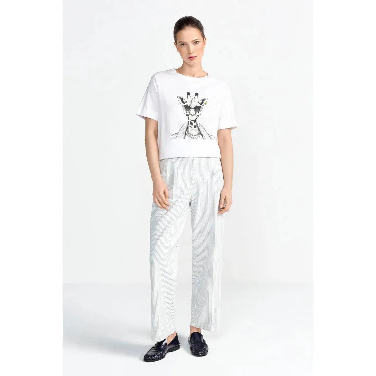 Rich & Royal White Giraffe Tee  Rich & Royal Pisces Boutique