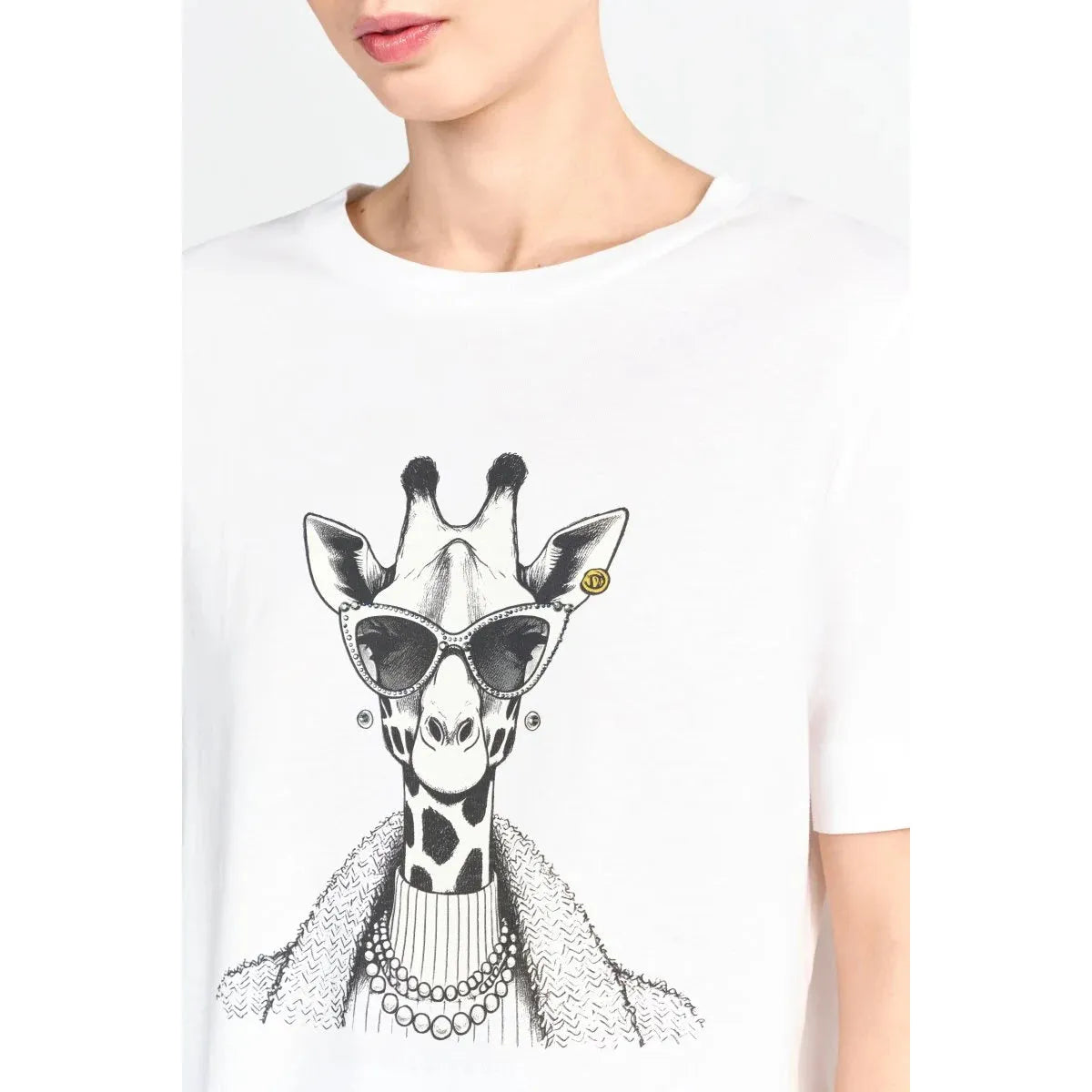Rich & Royal White Giraffe Tee  Rich & Royal Pisces Boutique