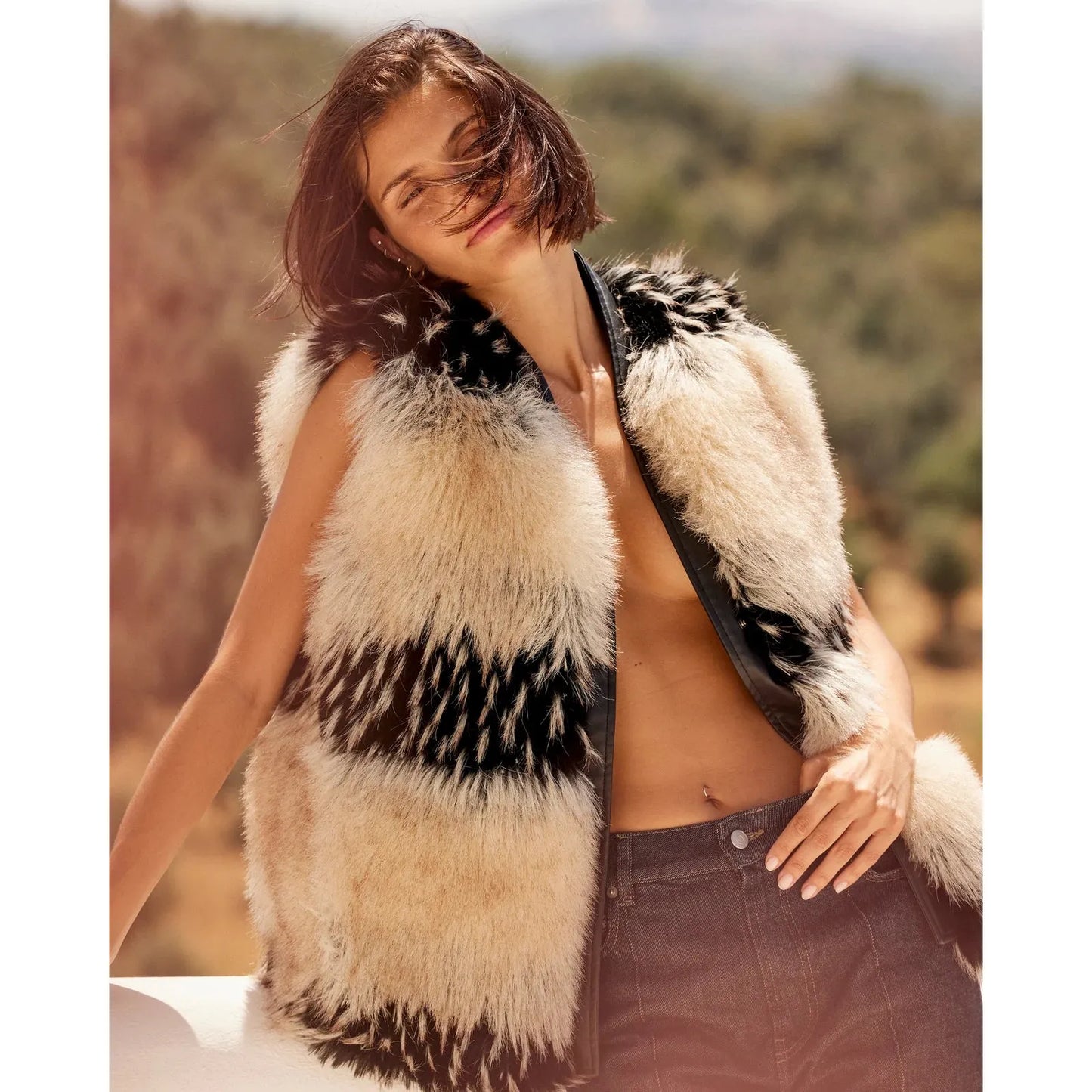 Mes Demoiselle Aura Artic Elegance Vest- Beige  Mes Demoiselle Pisces Boutique