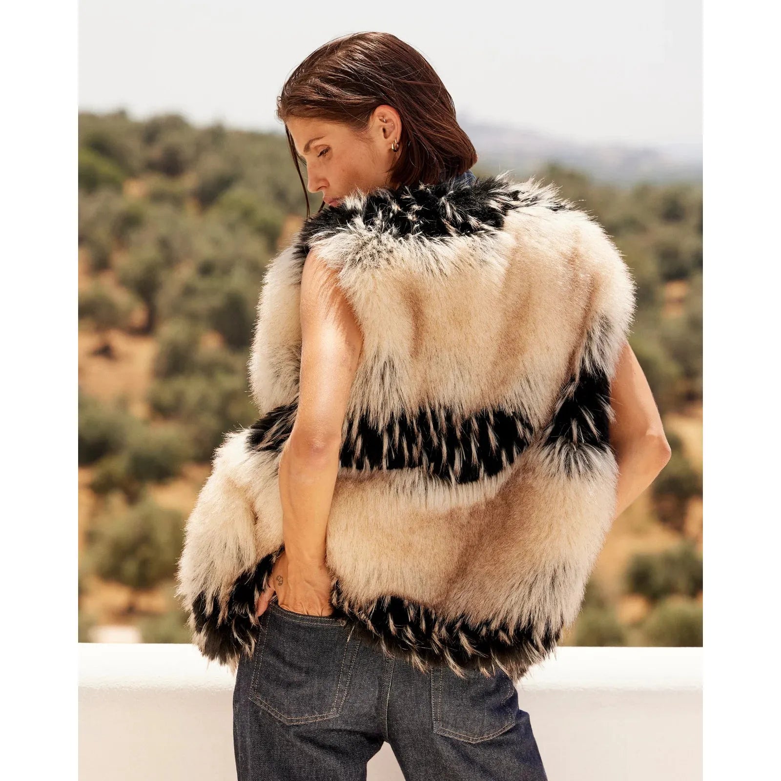 Mes Demoiselle Aura Artic Elegance Vest- Beige  Mes Demoiselle Pisces Boutique