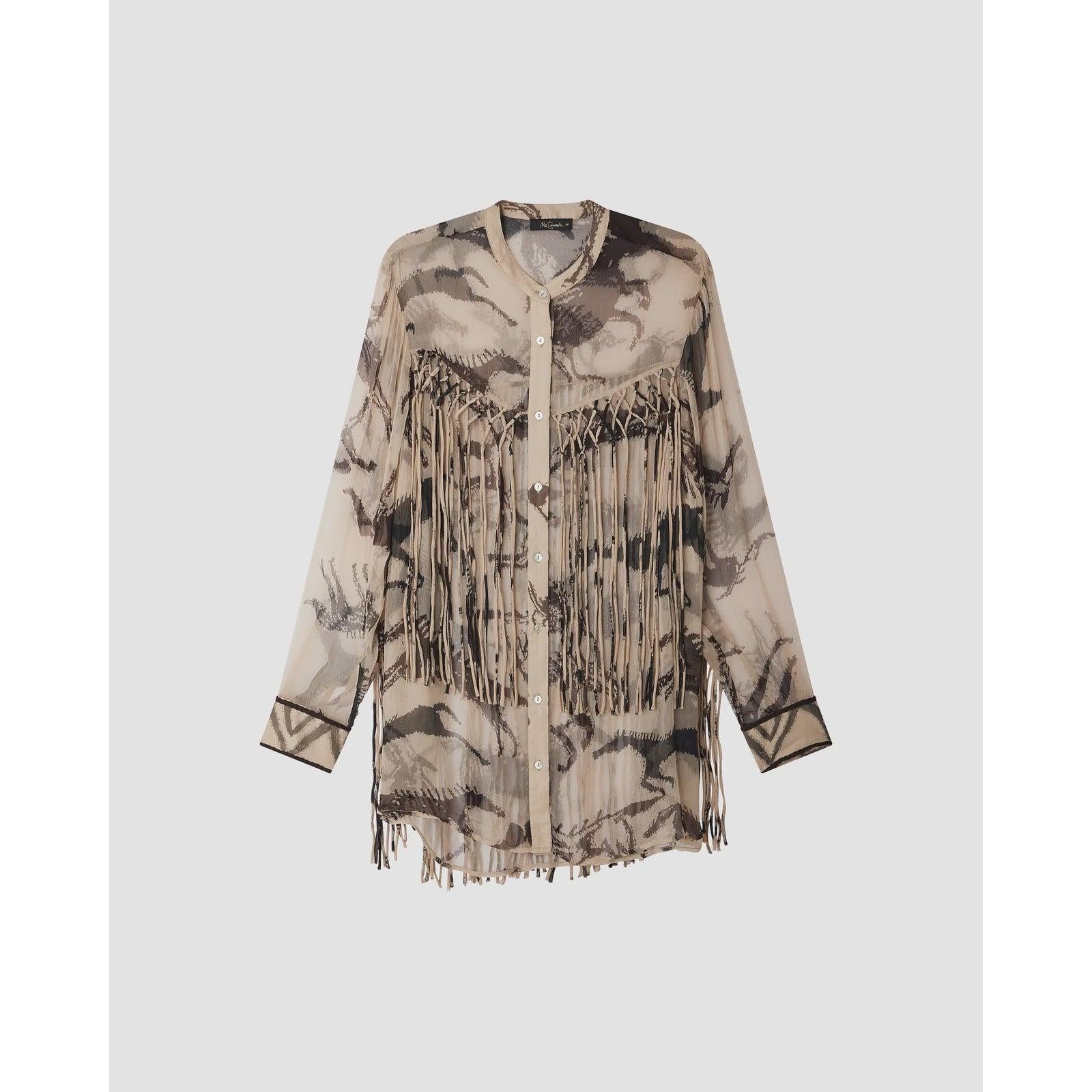 Mes Demoiselle Faustina Fancy Ride Shirt - Beige / Brown  Mes Demoiselle Pisces Boutique