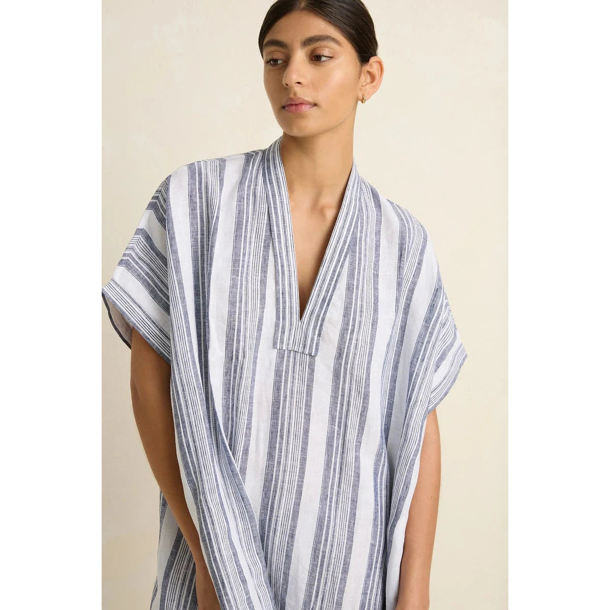 Villu Pool Boy Kaftan - White / Navy Stripe