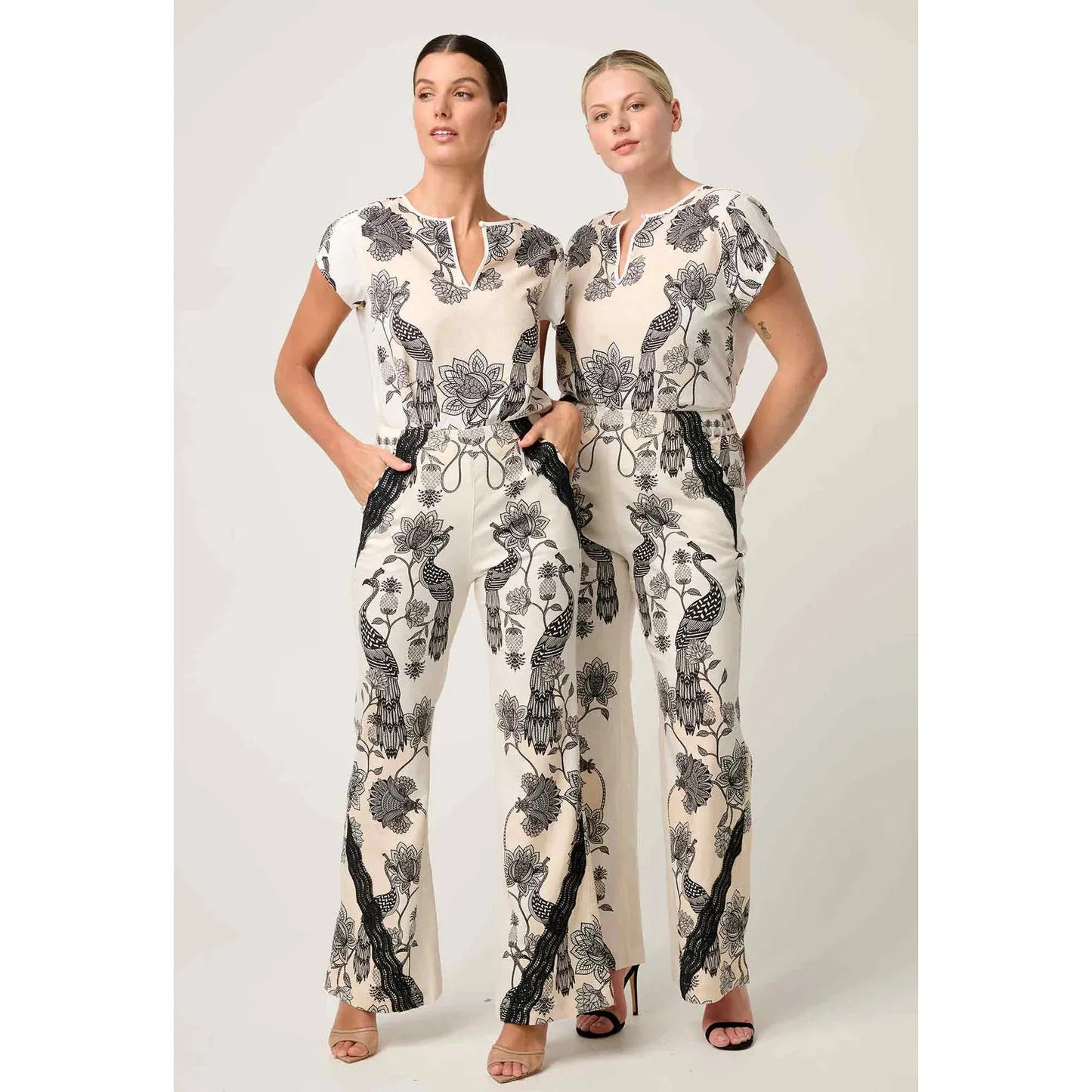 Once Was Leandro Placement Print Pant - Imperial Stone