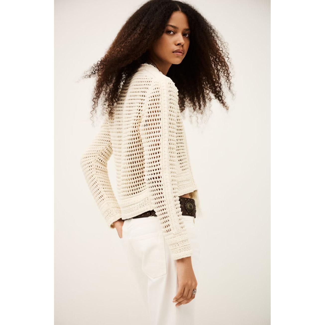 Ba&sh Bainca Boheme Cardigan - Ecru  Ba&sh Pisces Boutique