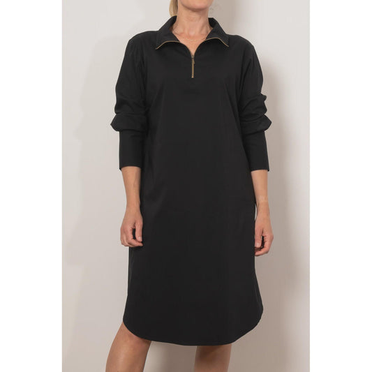 Mela Purdie Half Zip Dress - Black