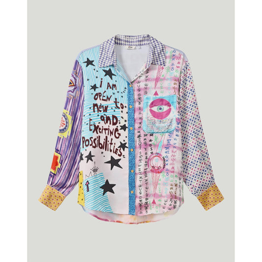 ME 369 Isabel Printed Shirt - Runic Whisper  ME369 Pisces Boutique