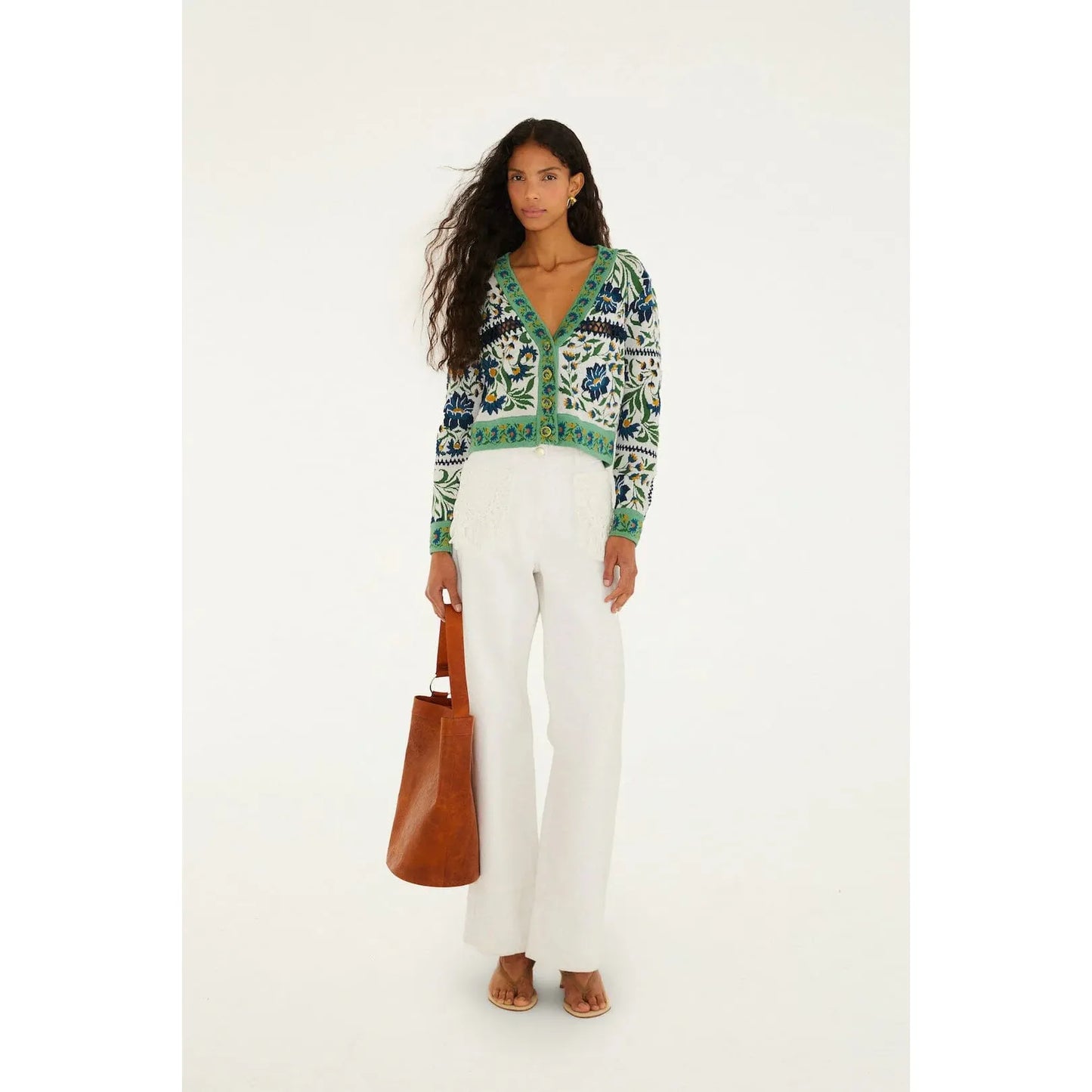 Farm Rio Manoela Knit Cardigan - Off White  Farm Rio Pisces Boutique