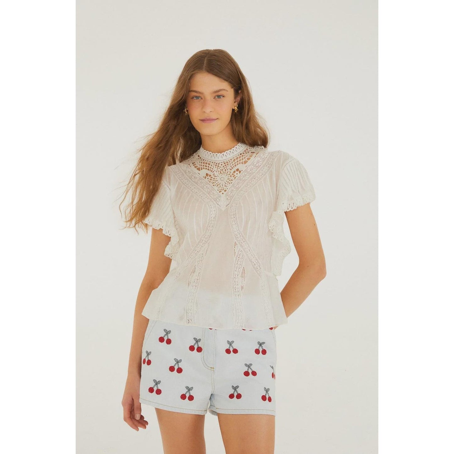 Farm Rio Applique Blouse - Off White  Farm Rio Pisces Boutique