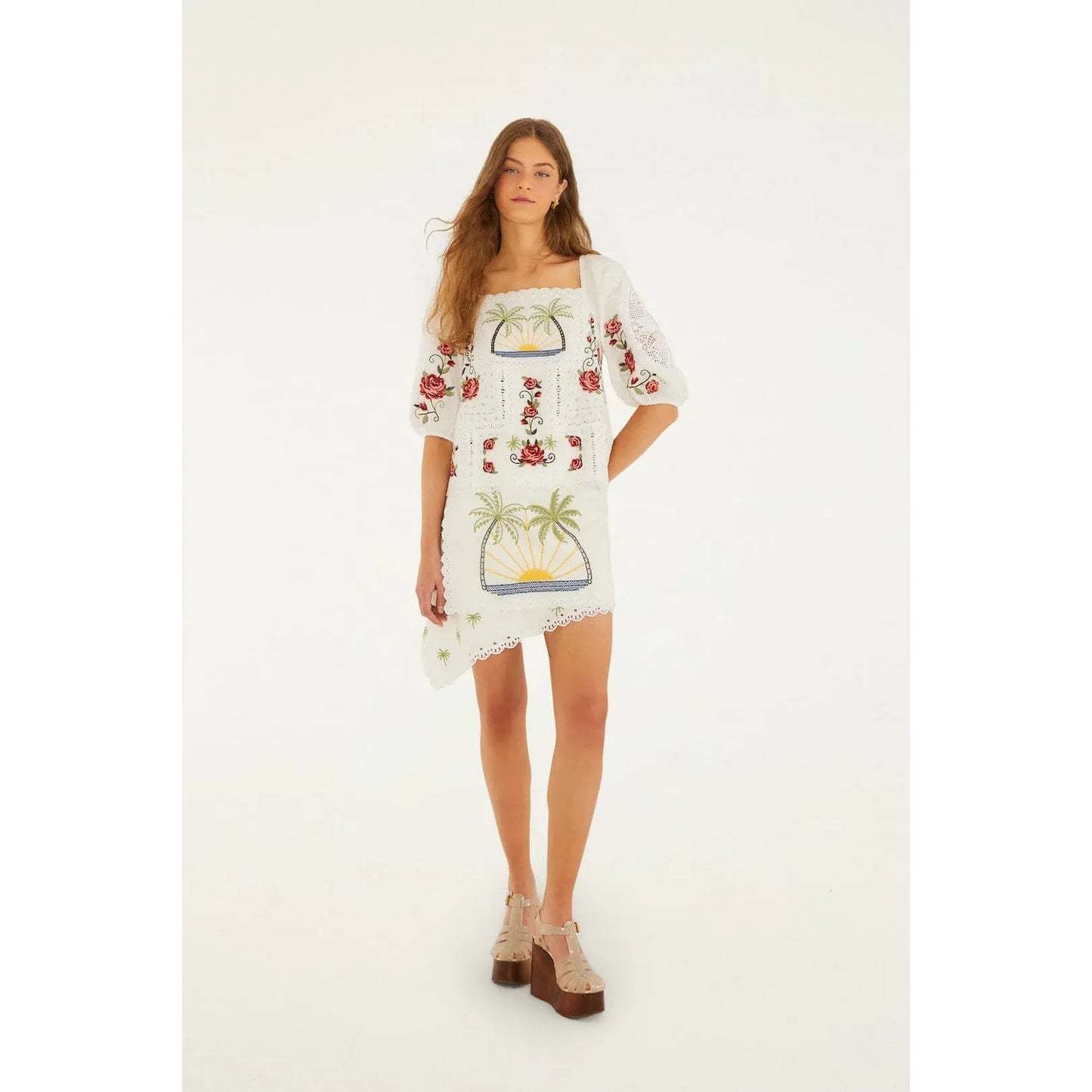 Farm Rio Tropi Scarf Top - White  Farm Rio Pisces Boutique
