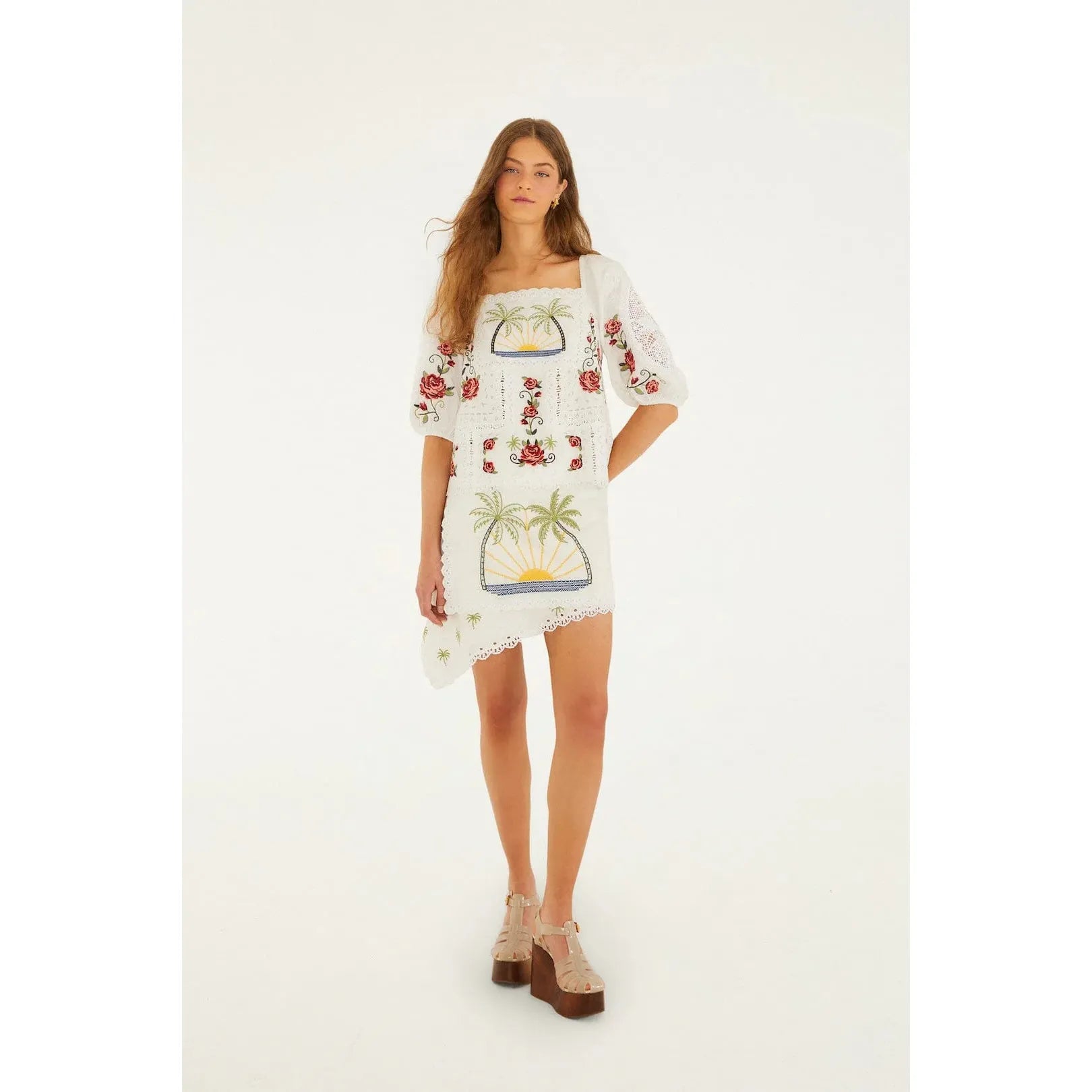 Farm Rio Tropi Scarf Top - White  Farm Rio Pisces Boutique