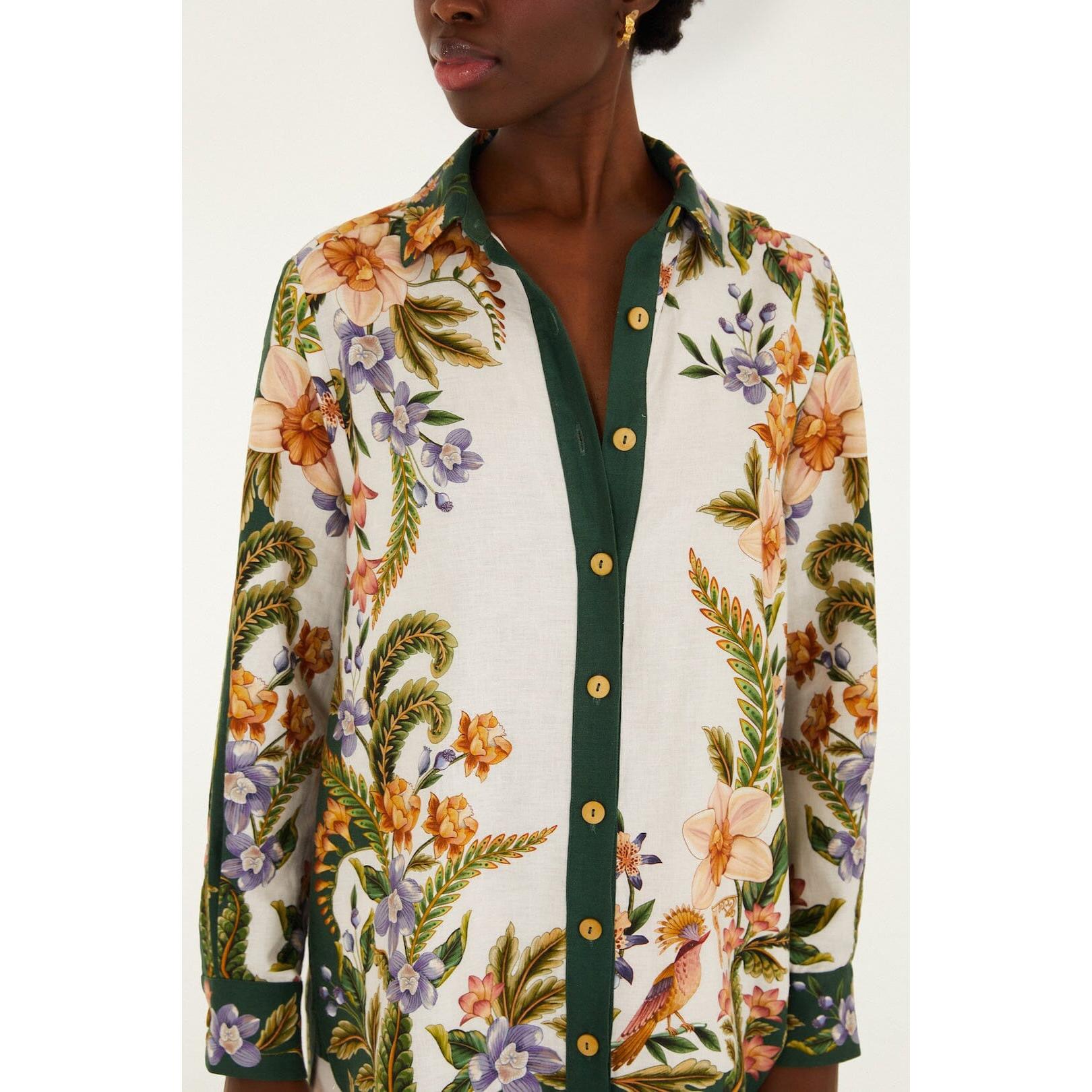 Farm Rio Nature Sand Shirt - Sand  Farm Rio Pisces Boutique