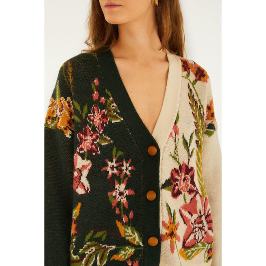 Farm Rio Nature Knit  Cardigan - Sand  Farm Rio Pisces Boutique