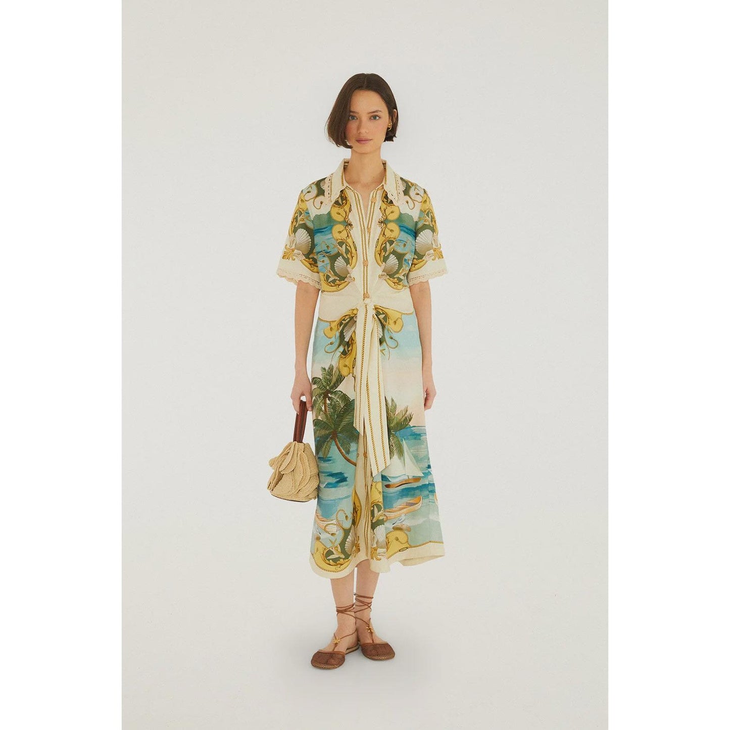 Farm Rio Royal Sea Midi Dress - MultiColour  Farm Rio Pisces Boutique