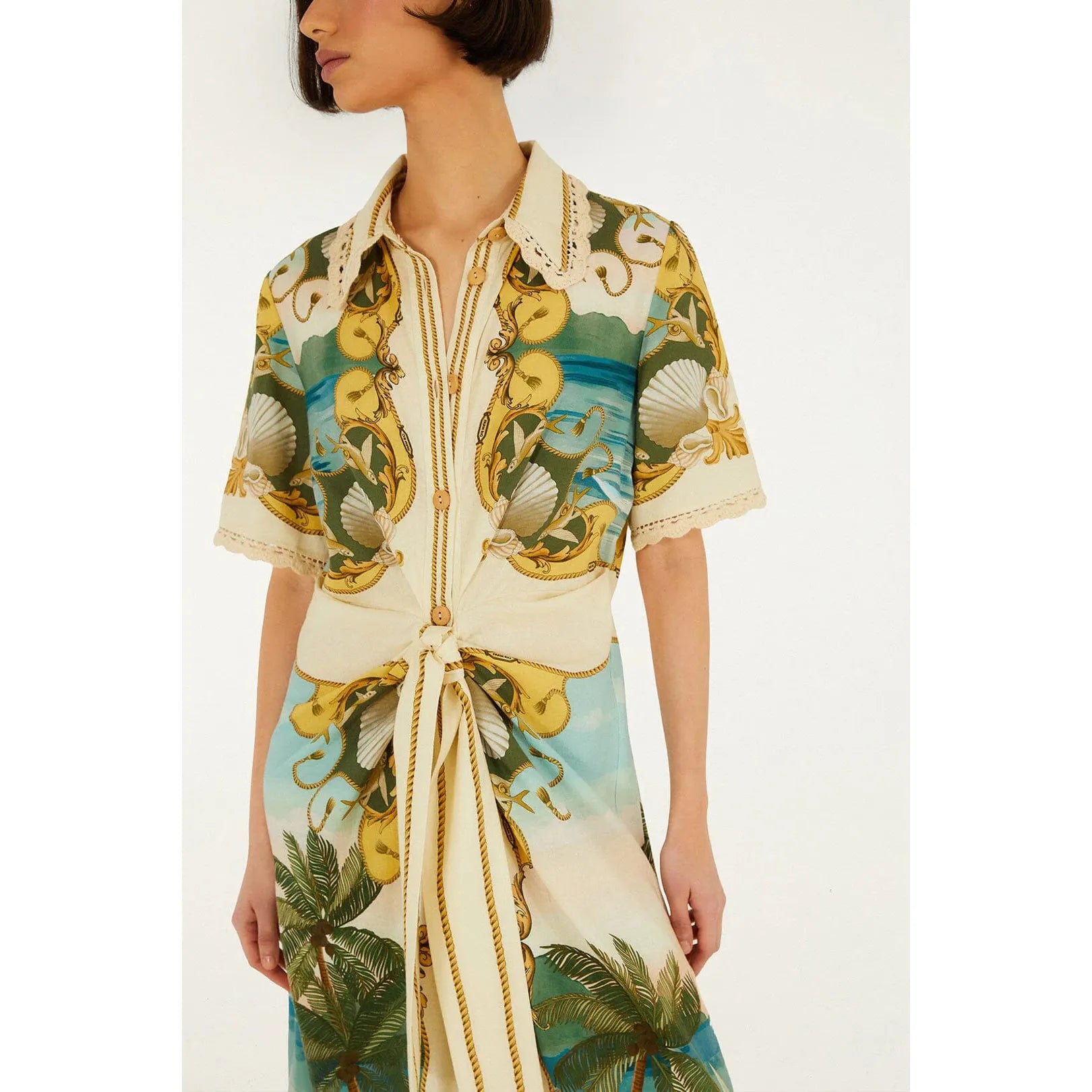 Farm Rio Royal Sea Midi Dress - MultiColour  Farm Rio Pisces Boutique