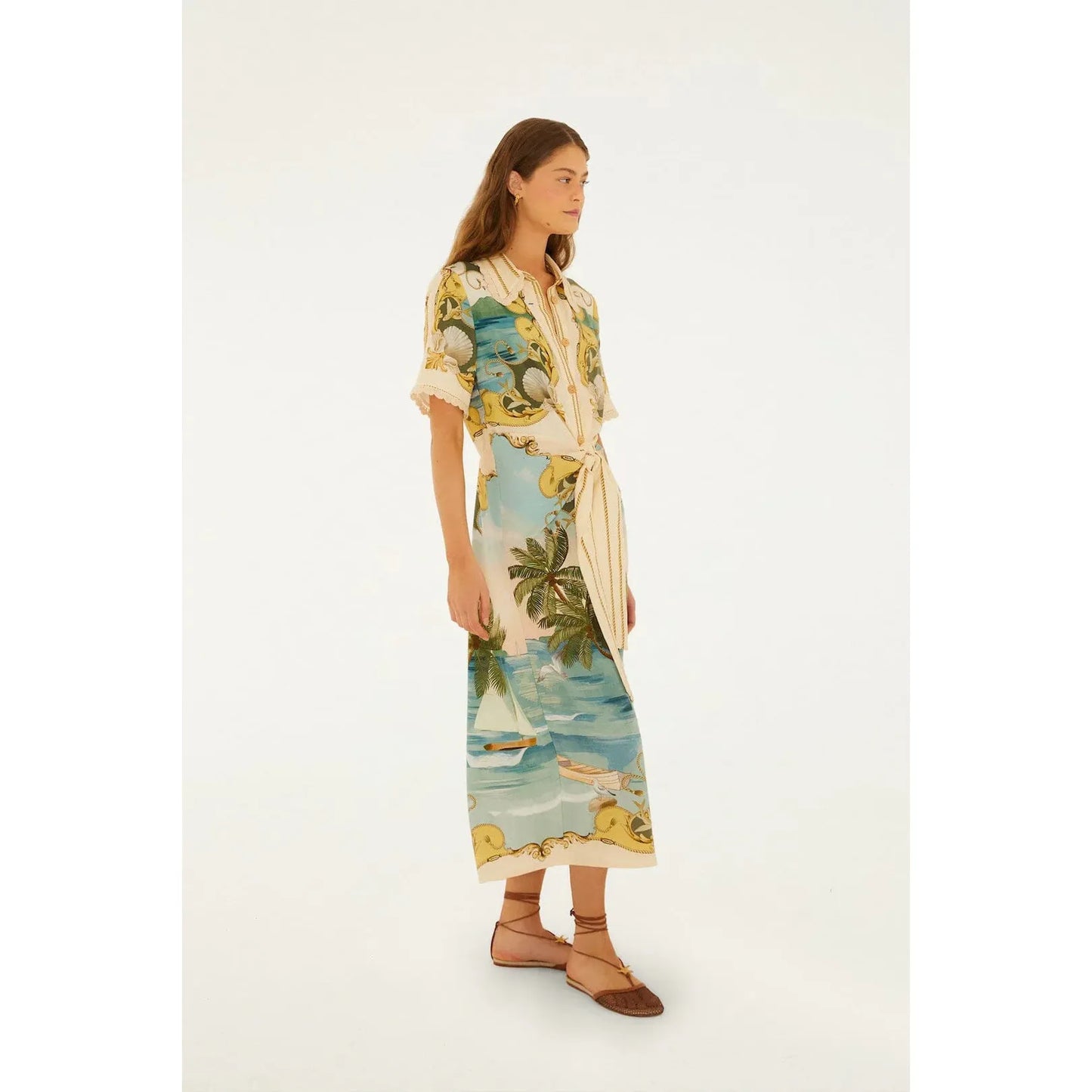 Farm Rio Royal Sea Midi Dress - MultiColour  Farm Rio Pisces Boutique