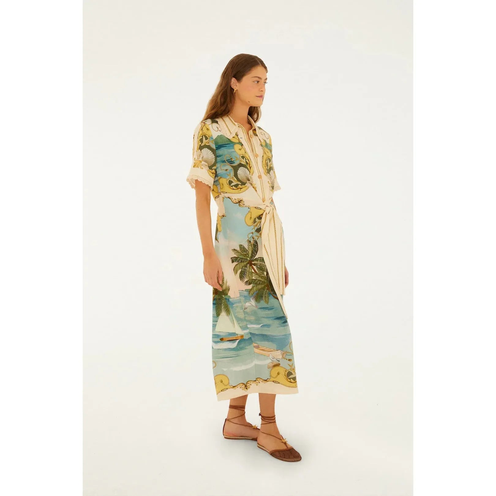 Farm Rio Royal Sea Midi Dress - MultiColour  Farm Rio Pisces Boutique