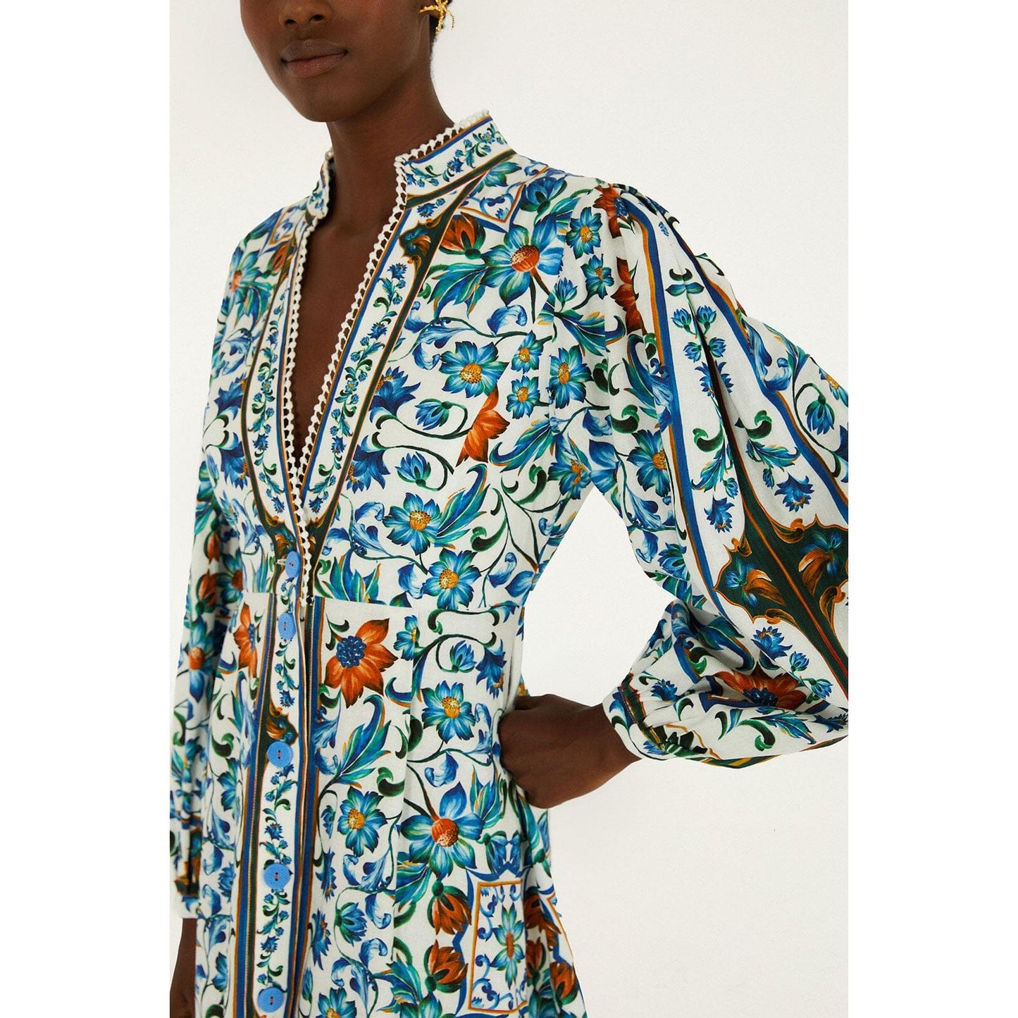 Farm Rio Flora Tile Maxi Dress - Off White  Farm Rio Pisces Boutique