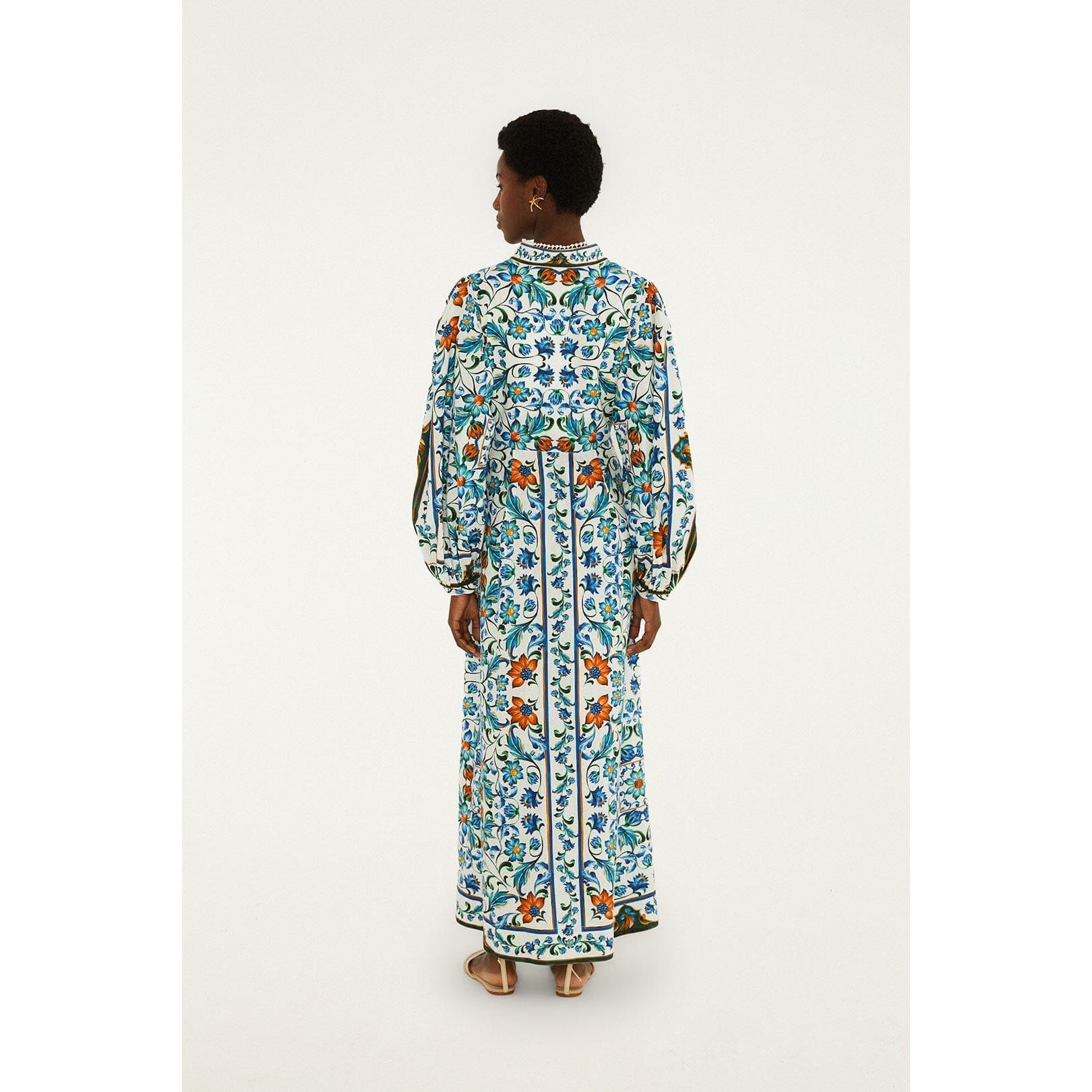 Farm Rio Flora Tile Maxi Dress - Off White  Farm Rio Pisces Boutique