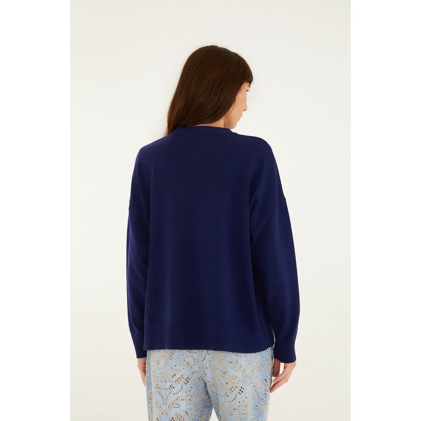 Farm Rio Love Birds Embroidery Sweater - Blue  Farm Rio Pisces Boutique