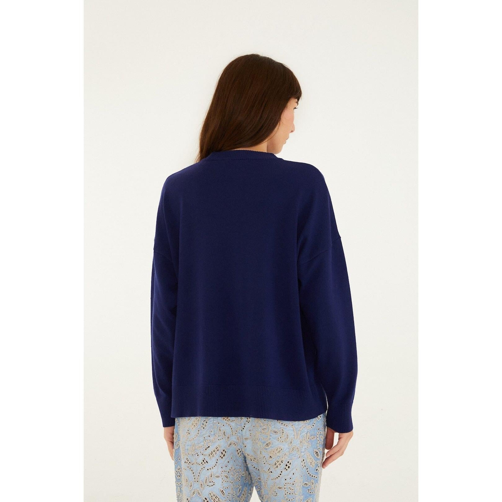 Farm Rio Love Birds Embroidery Sweater - Blue  Farm Rio Pisces Boutique