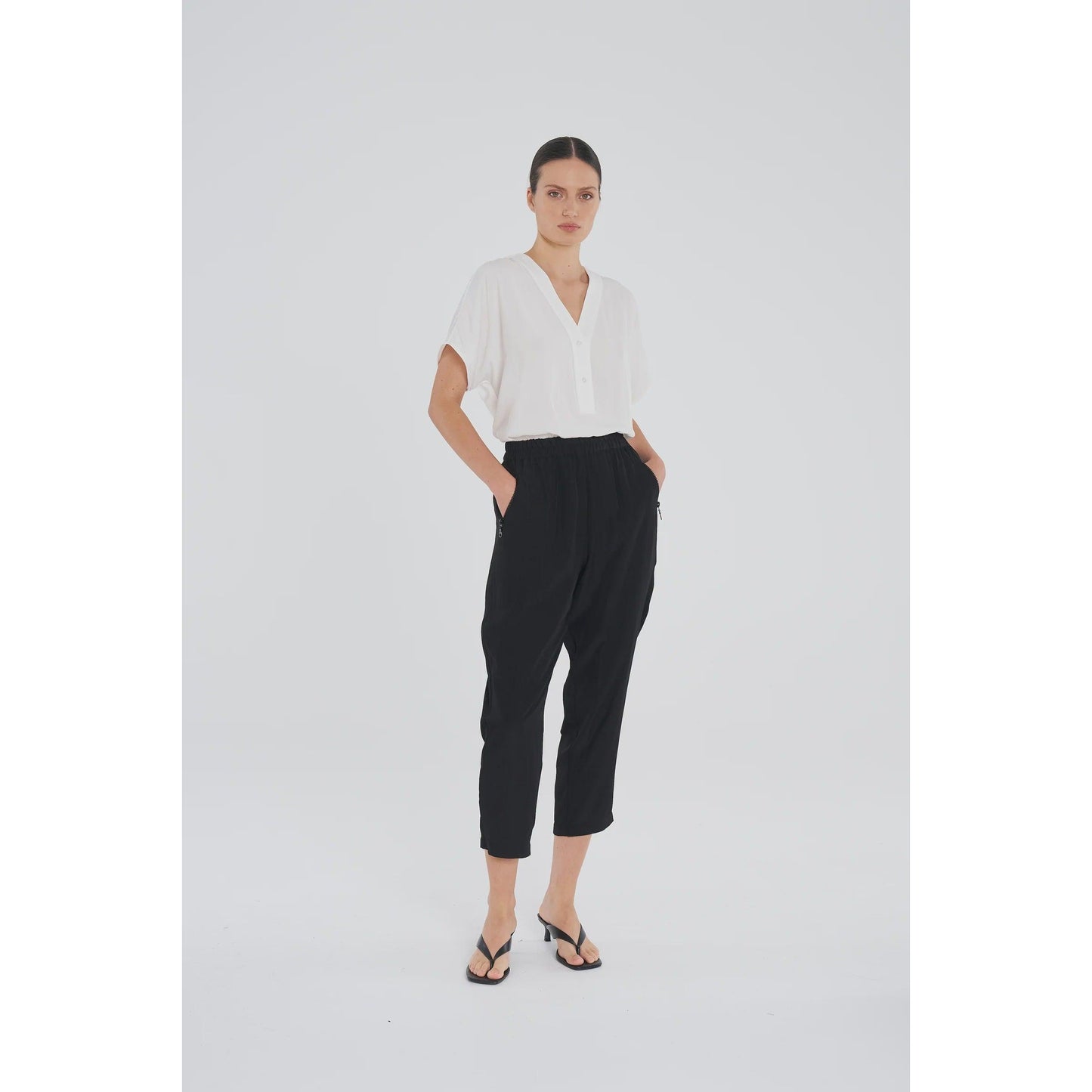 Mela Purdie Soft Zip Pant - Black  Mela Purdie Pisces Boutique