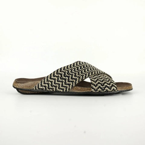 Bosabo Tresse Tissu Bandeau - Noir / Beige