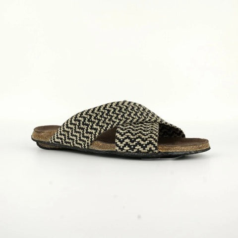 Bosabo Tresse Tissu Bandeau - Noir / Beige