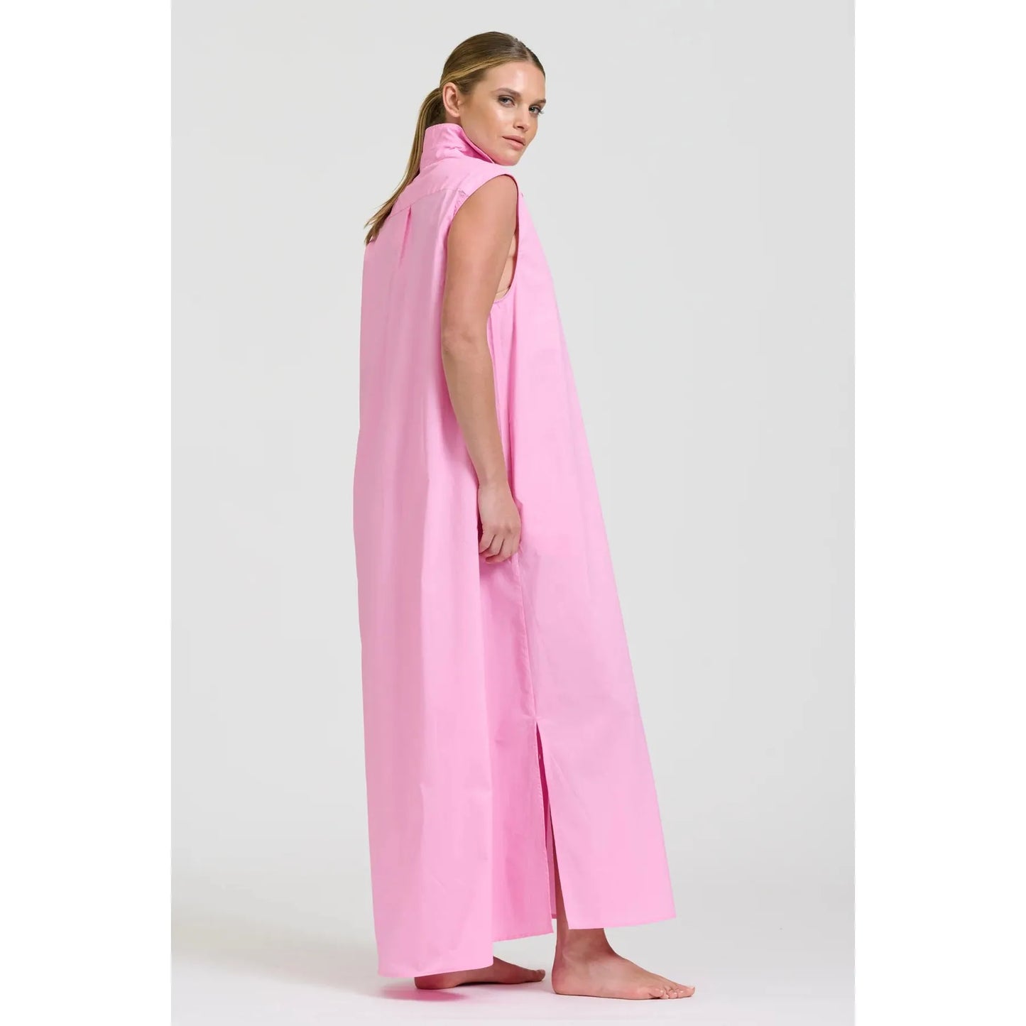 Shirty The Sabine Longline Shirt Dress - Pink  Shirty Pisces Boutique