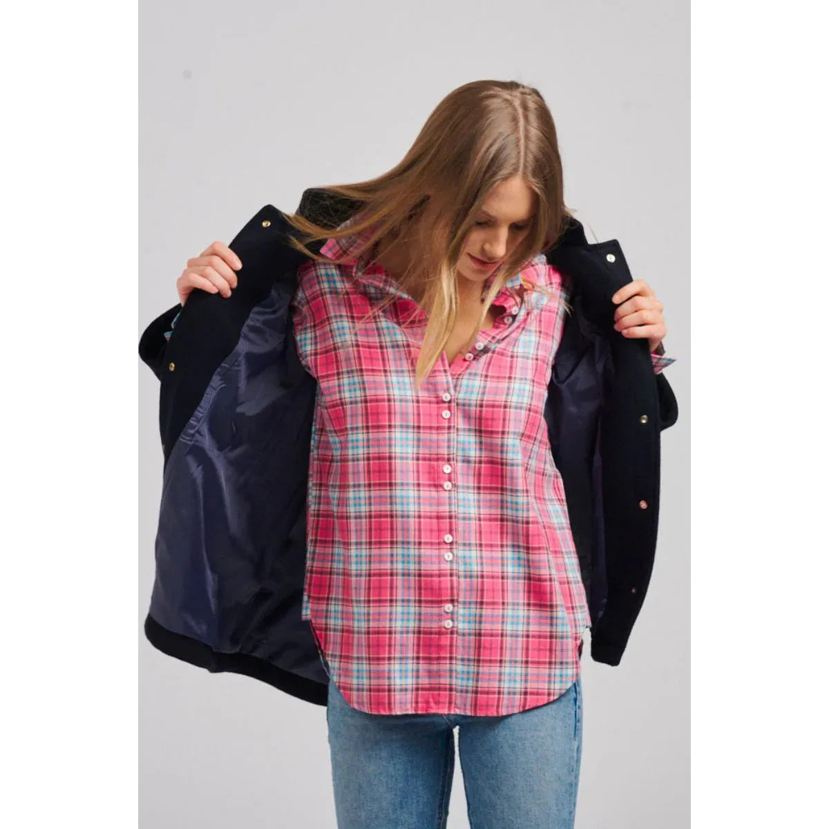 Shirty The Allegra Relaxed Wool Blend Jacket - French Navy  Shirty Pisces Boutique