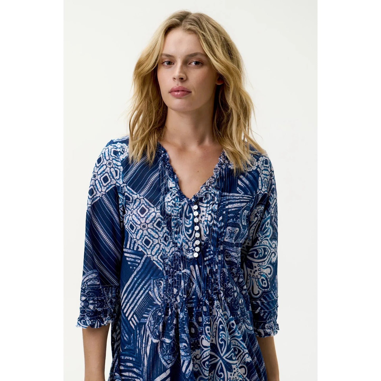 One Season Middy Poppy-Mandala-Cotton-Navy